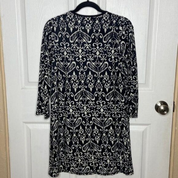 Athena Black Damask Tunic Scroll Cover Up Size Med - Picture 12 of 15